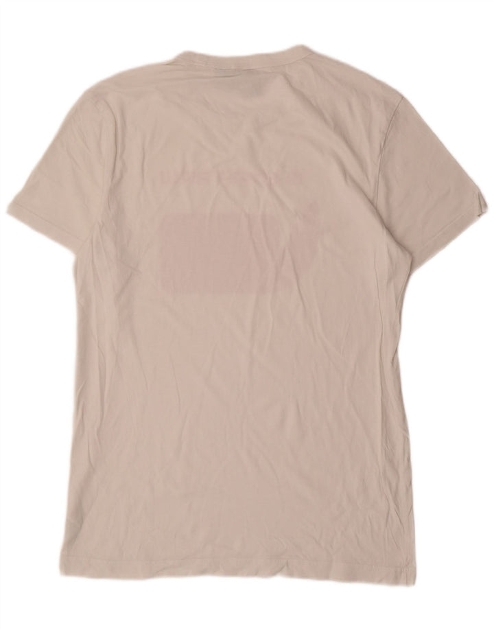 G-Star Hombre Camiseta Gráfica Top Medio Algodón Blanco