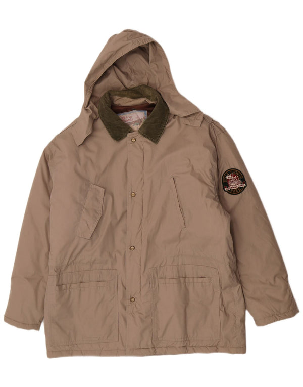 Rica Lewis Chaqueta cortavientos holgada con capucha para hombre UK 38 Medium Beige