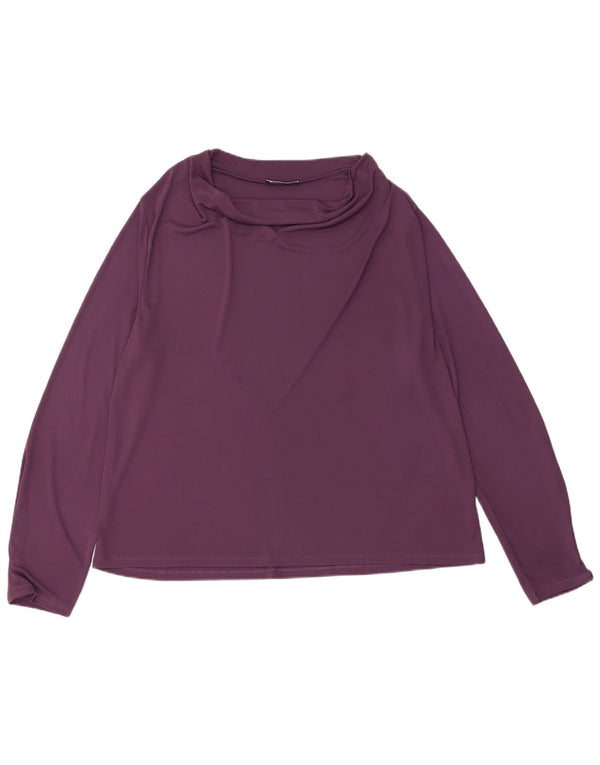 Zara Mujer Regular Top Manga Larga ES 40 XL Morado