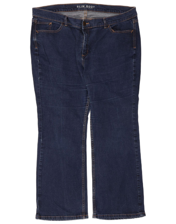 Marks & Spencer Jeans Slim Bootcut para Mujer UK 20 2XL W40 L27 Algodón Azul
