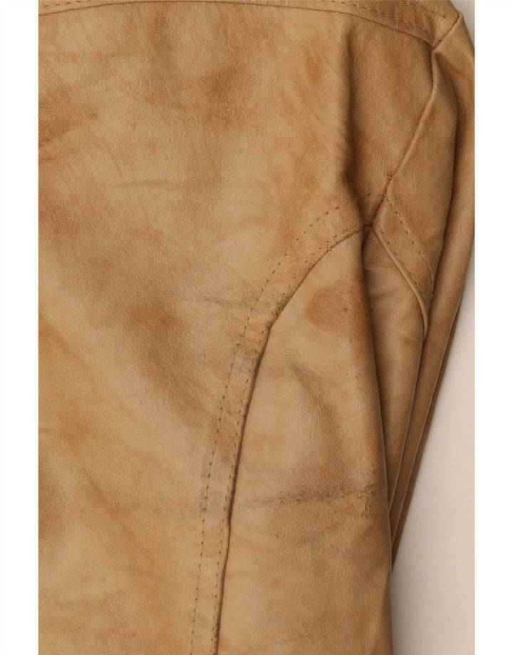 Chaqueta de cuero imperial para mujer ES 40 XL Beige