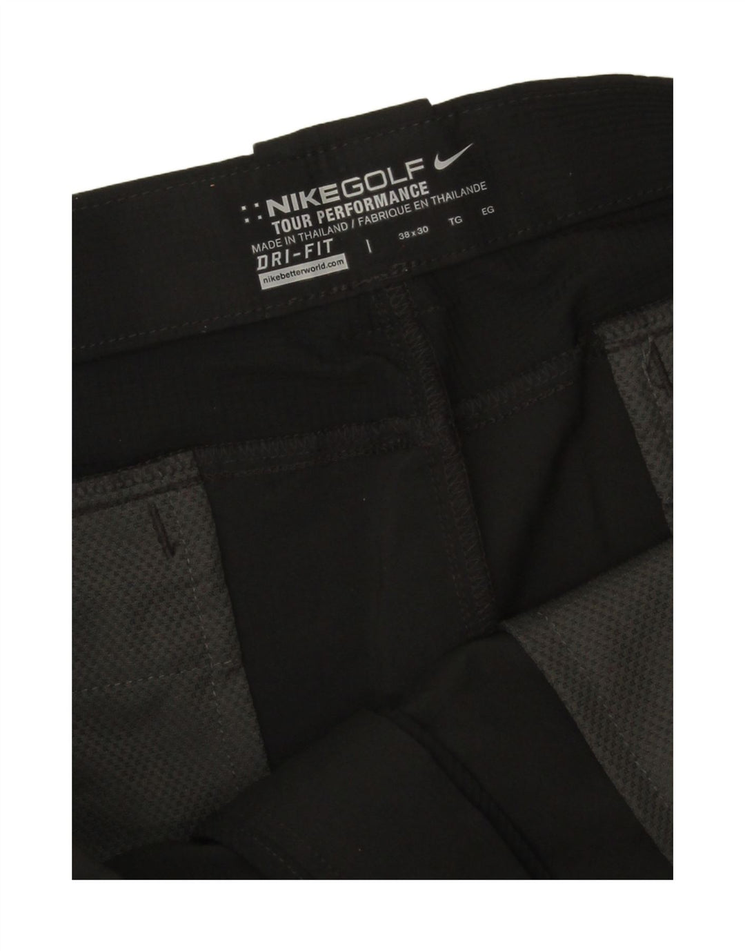 Pantalón chino recto Dri Fit para hombre Nike W38 L30 Poliéster negro