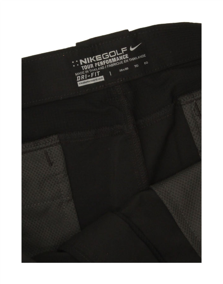 Pantalón chino recto Dri Fit para hombre Nike W38 L30 Poliéster negro
