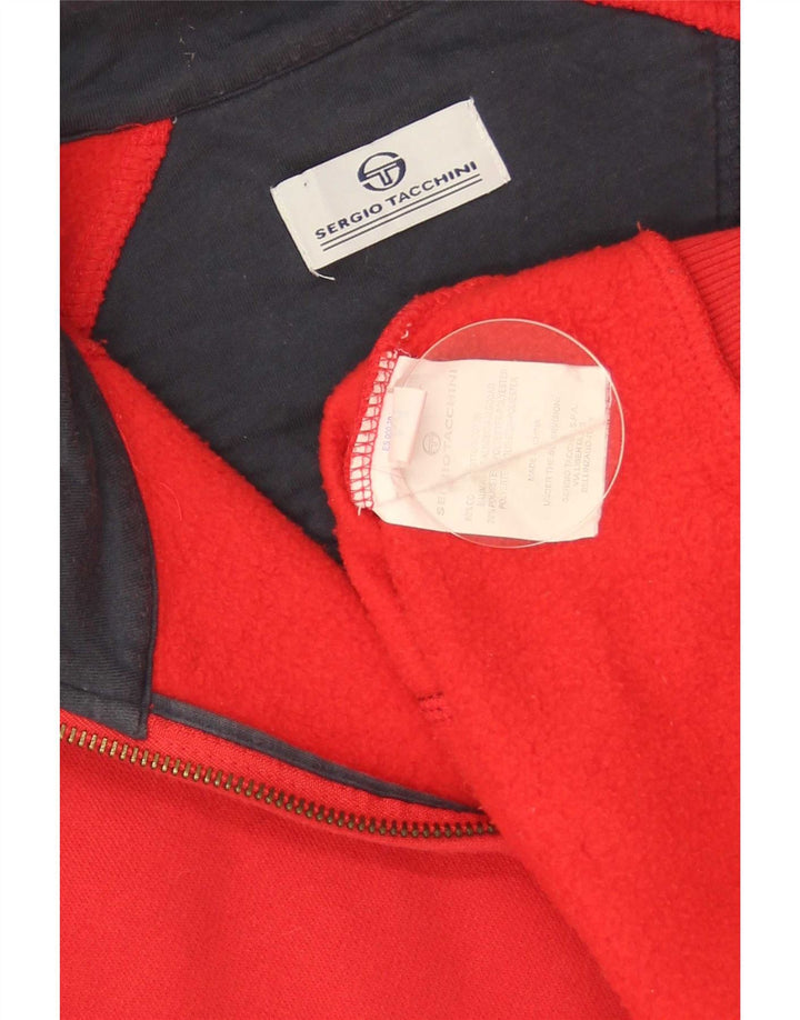 Sergio Tacchini Chaqueta superior de chándal para mujer Reino Unido 14 Algodón rojo mediano