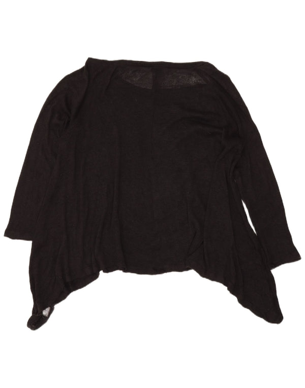 Massimo Dutti Top Túnica Asimétrico Transparente para Mujer UK 20 2XL Rayón Negro