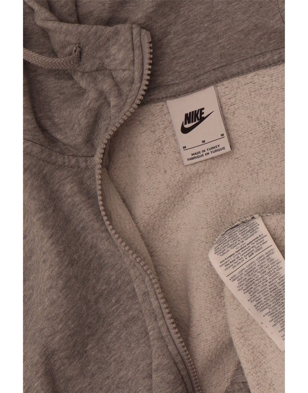 Nike Suéter con capucha de gran tamaño con cremallera para mujer Reino Unido 14 Algodón moteado gris medio