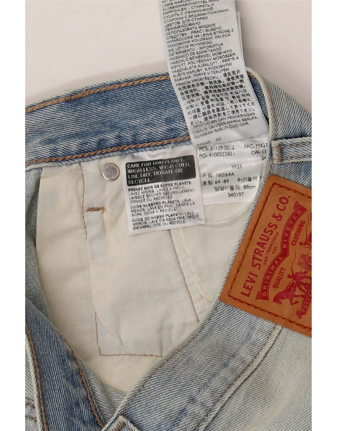 Shorts Vaqueros Levi's Mujer W25 XS Algodón Azul