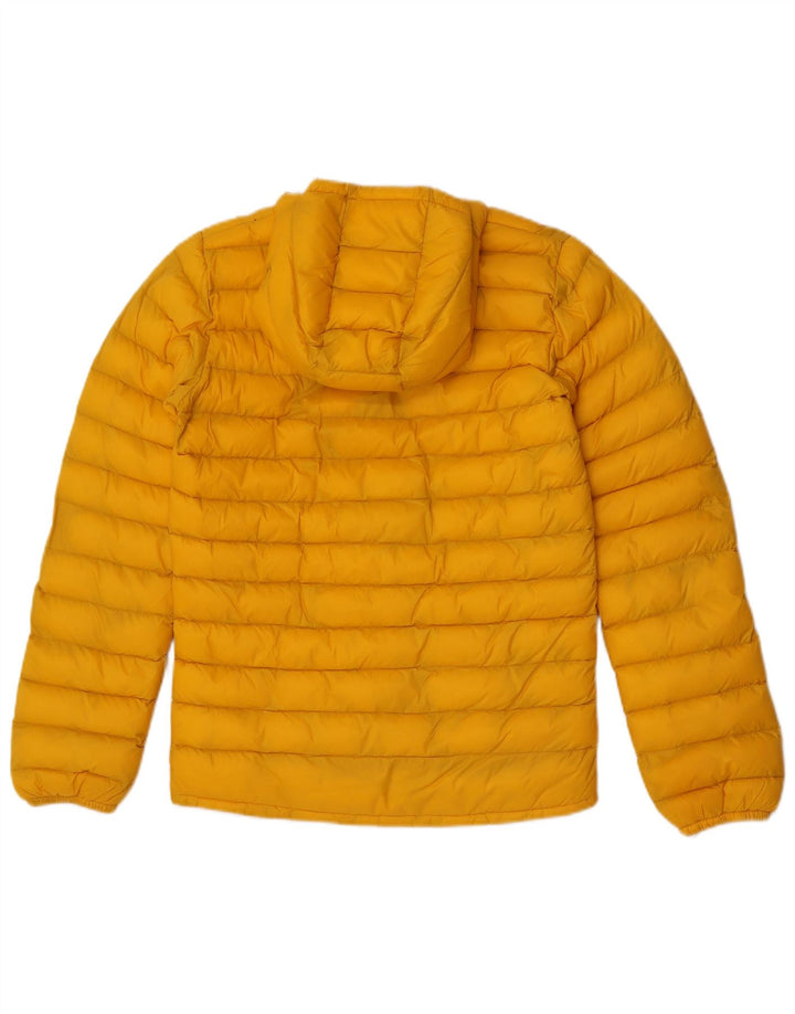 Mountain Warehouse Chaqueta acolchada con capucha para niños de 12 a 13 años, nailon amarillo