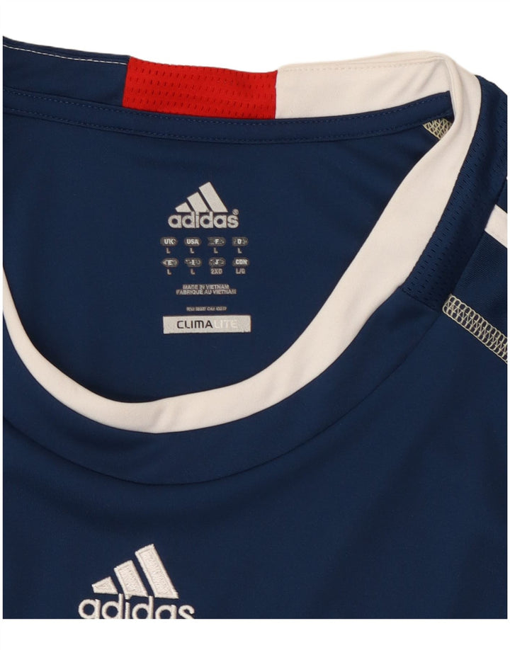 Adidas Mens Climalite Camiseta Top Grande Azul Marino Poliéster