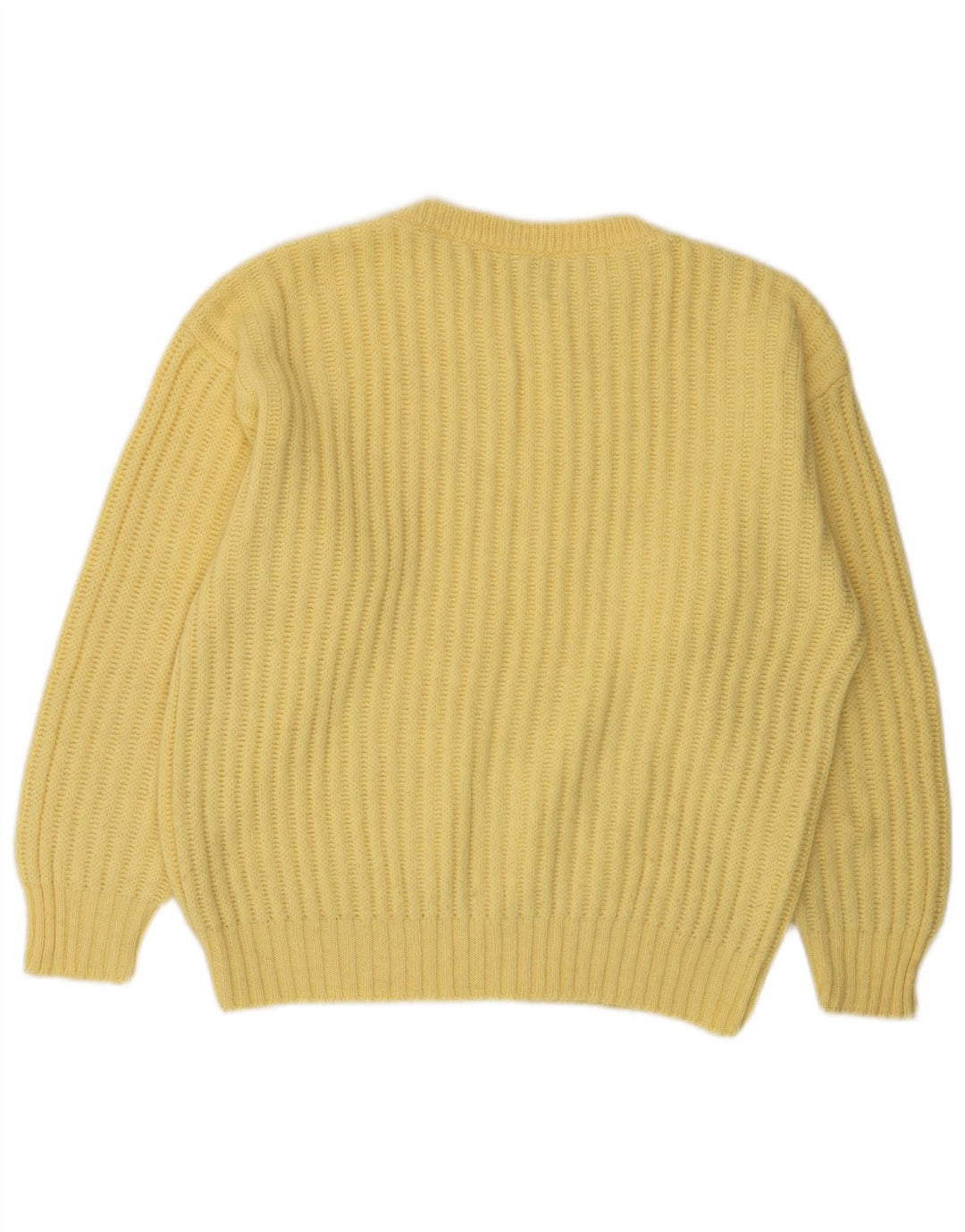 Benetton Jersey De Cuello Redondo IT 48 Acrílico Amarillo Medio