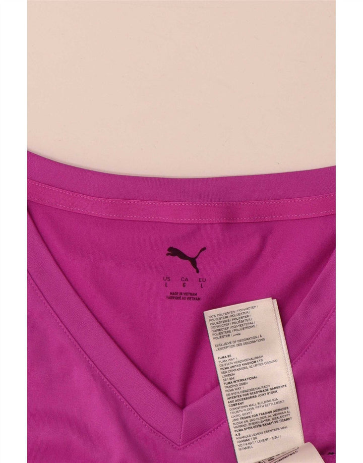 Puma Camiseta para mujer Top UK 40 Grande Poliéster rosa