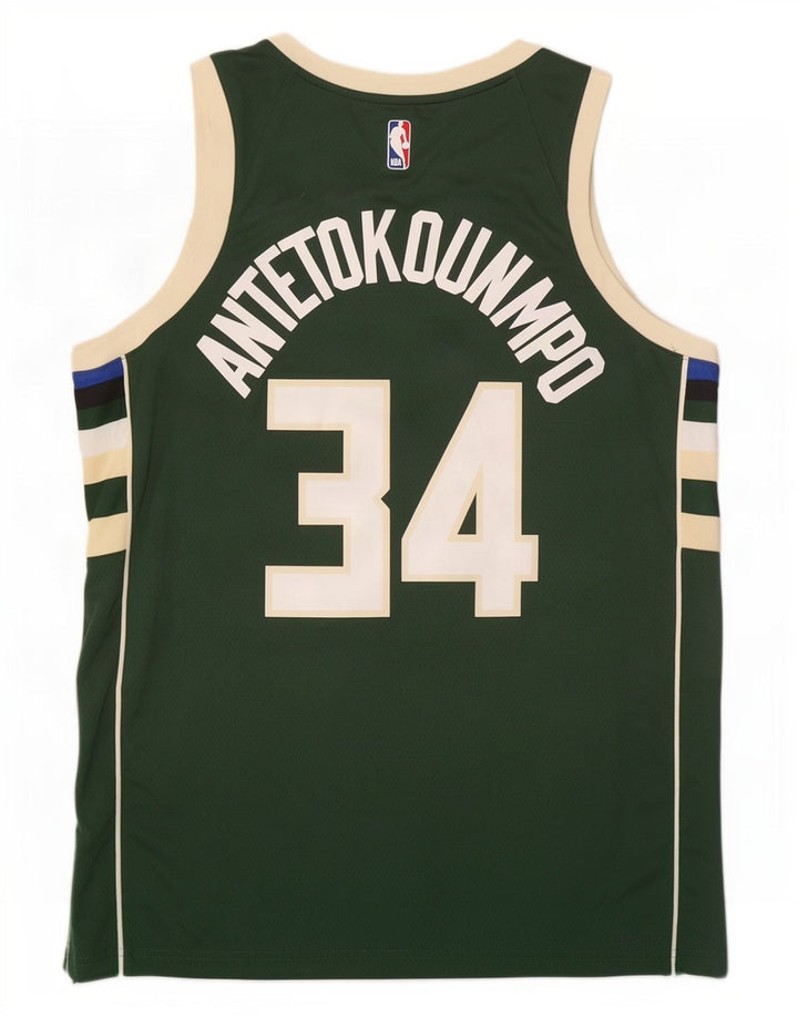 Camiseta sin mangas con gráfico Milwaukee 34 de Nike para hombre, tamaño grande, color verde, poliéster