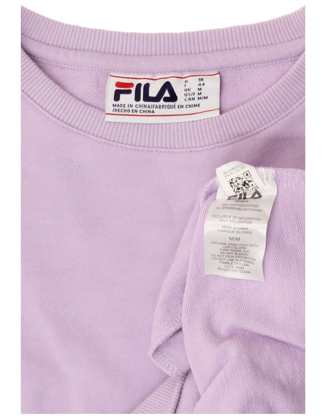 Fila - Sudadera para mujer, talla 44, algodón morado mediano