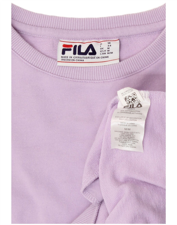 Fila - Sudadera para mujer, talla 44, algodón morado mediano