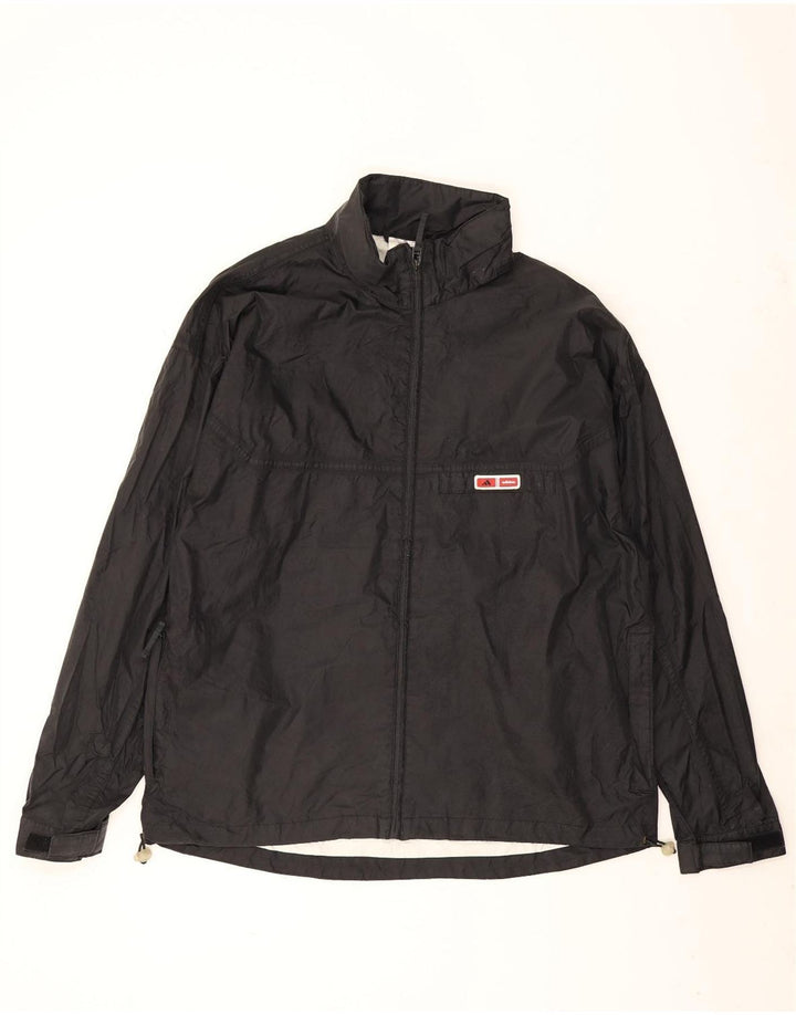 Adidas - Chaqueta impermeable gráfica para hombre, talla 42/44, color negro