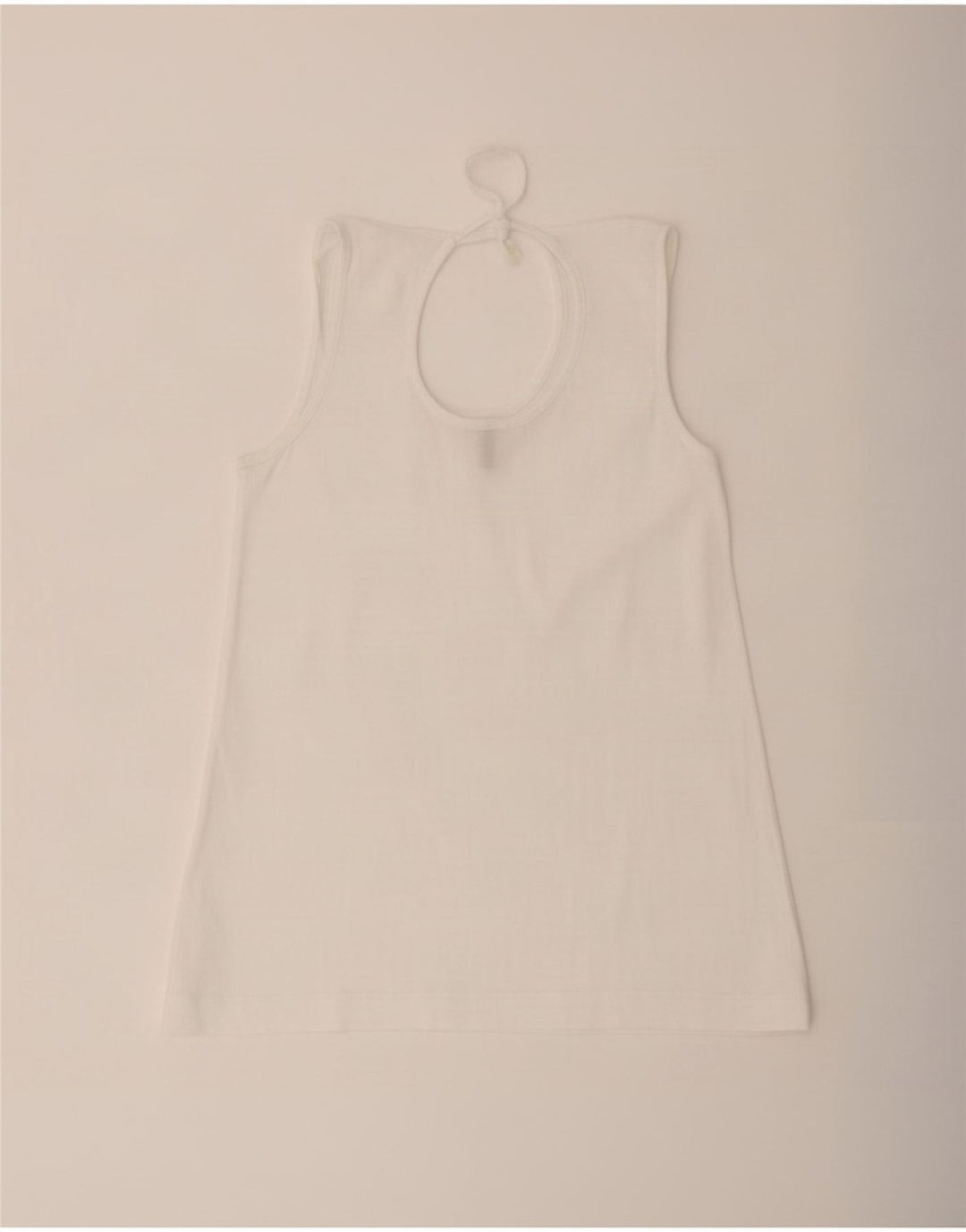 Benetton Blusa Sin Mangas Mujer UK 42 Medium Blanco
