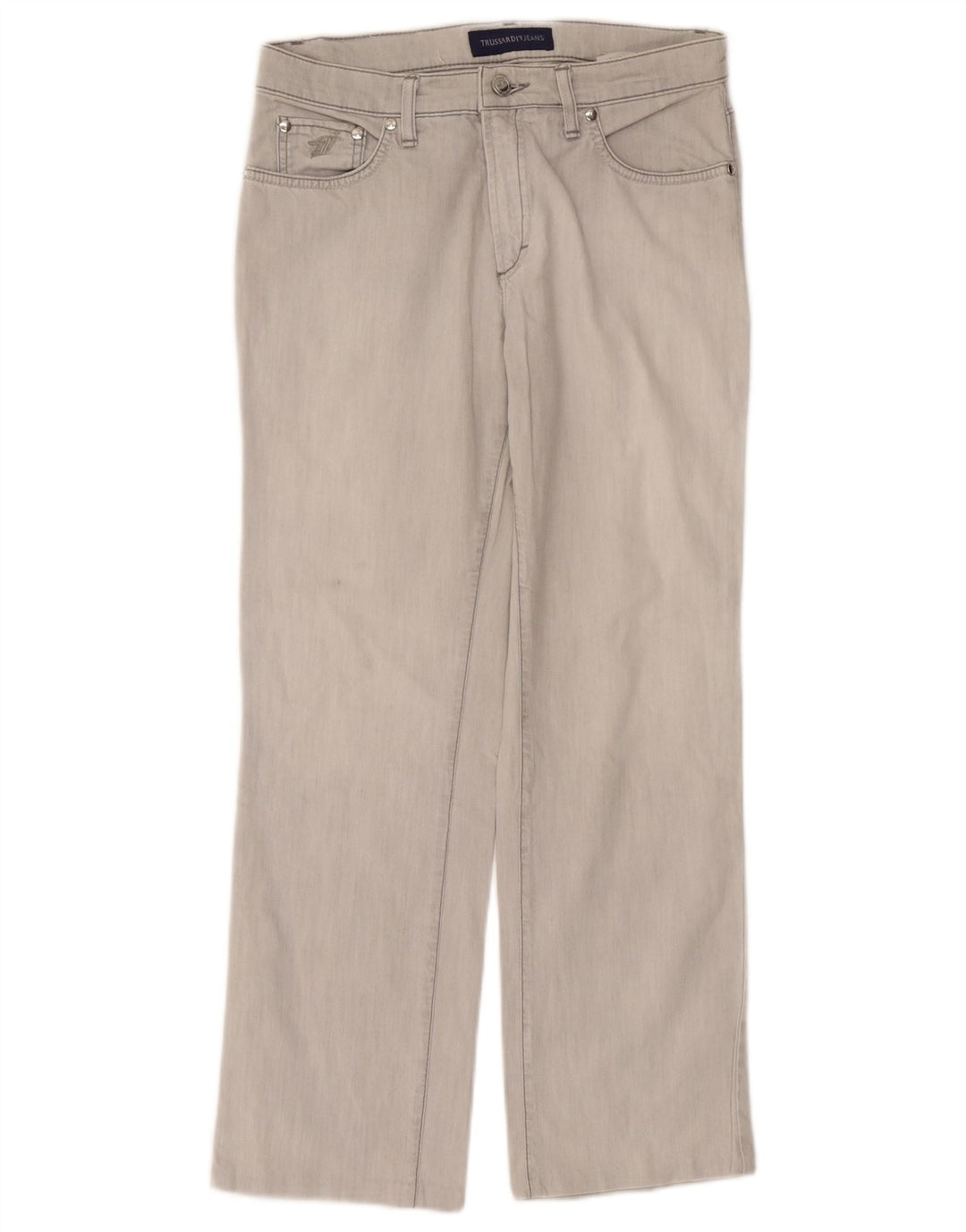 Vaqueros Trussardi Mujer Rectos W30 L27 Gris Algodón