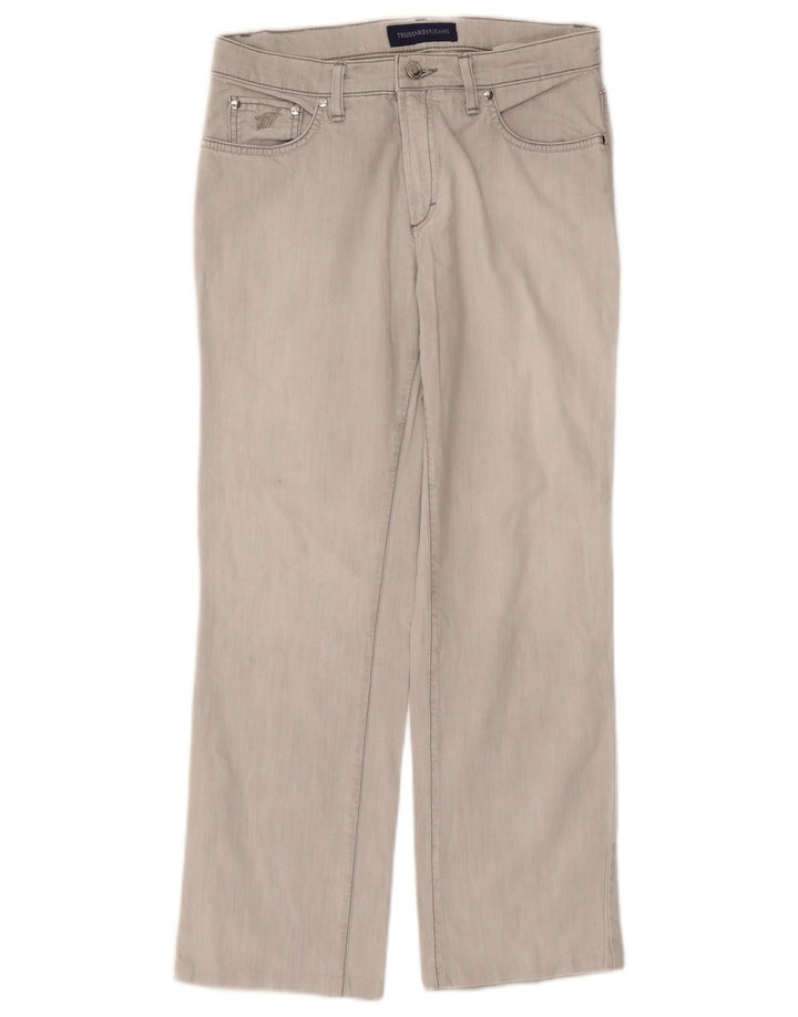 Vaqueros Trussardi Mujer Rectos W30 L27 Gris Algodón