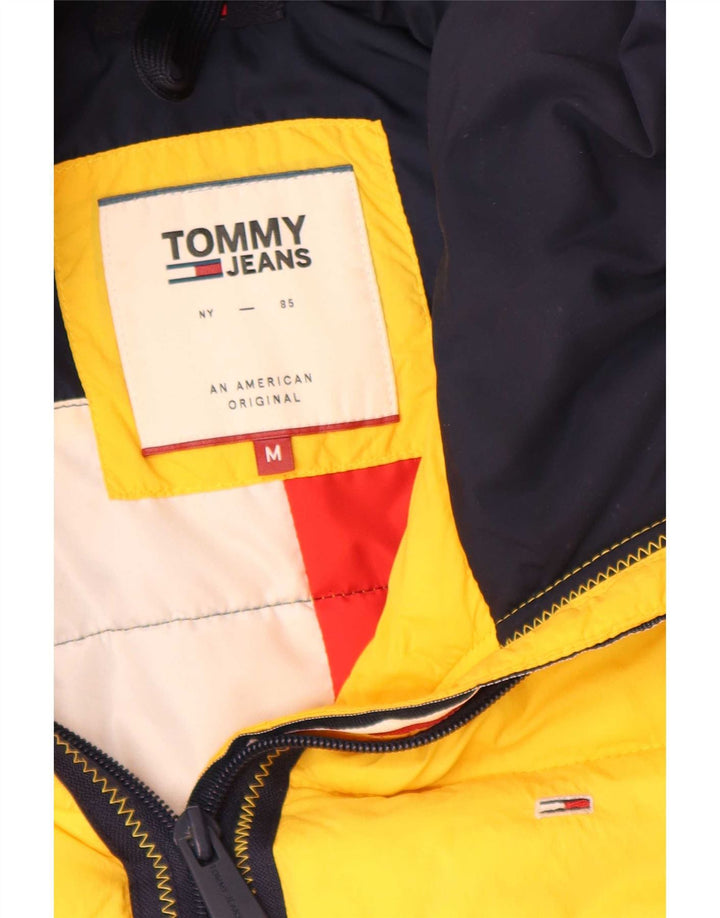 Tommy Hilfiger Chaqueta acolchada con capucha y ajuste regular para hombre UK 38 Medium Yellow