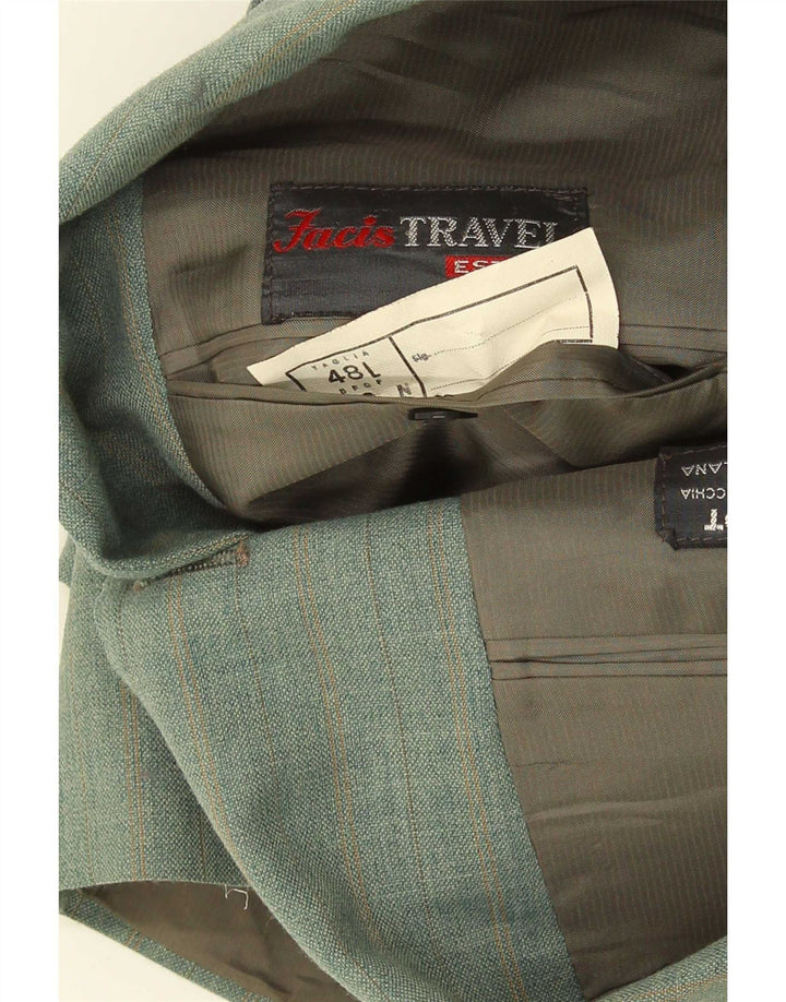 Facis Chaqueta tipo blazer de 3 botones para hombre IT 48 Terital a cuadros verde medio