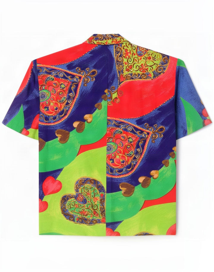 Vintage mujer Blazer chaqueta IT 42 medio patchwork multicolor
