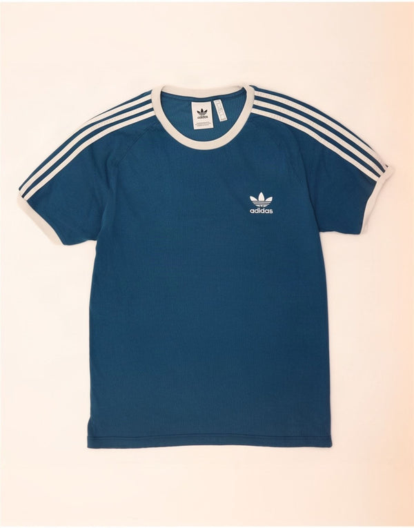 Adidas - Camiseta para hombre, talla grande, algodón azul