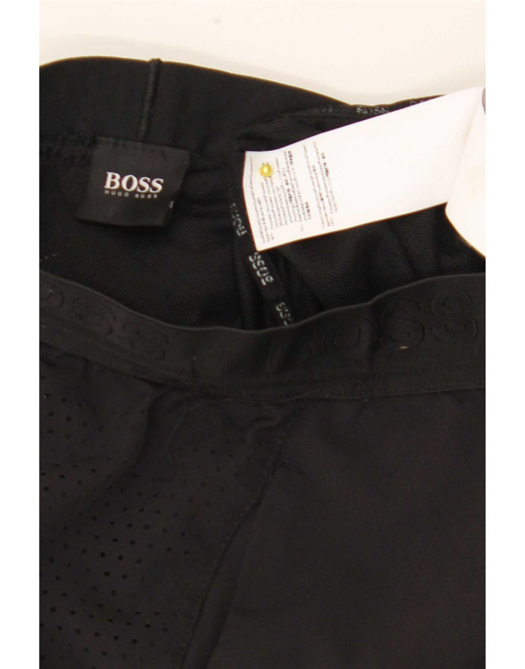 Hugo Boss Hombre Shorts Deportivos Pequeño Poliéster Negro