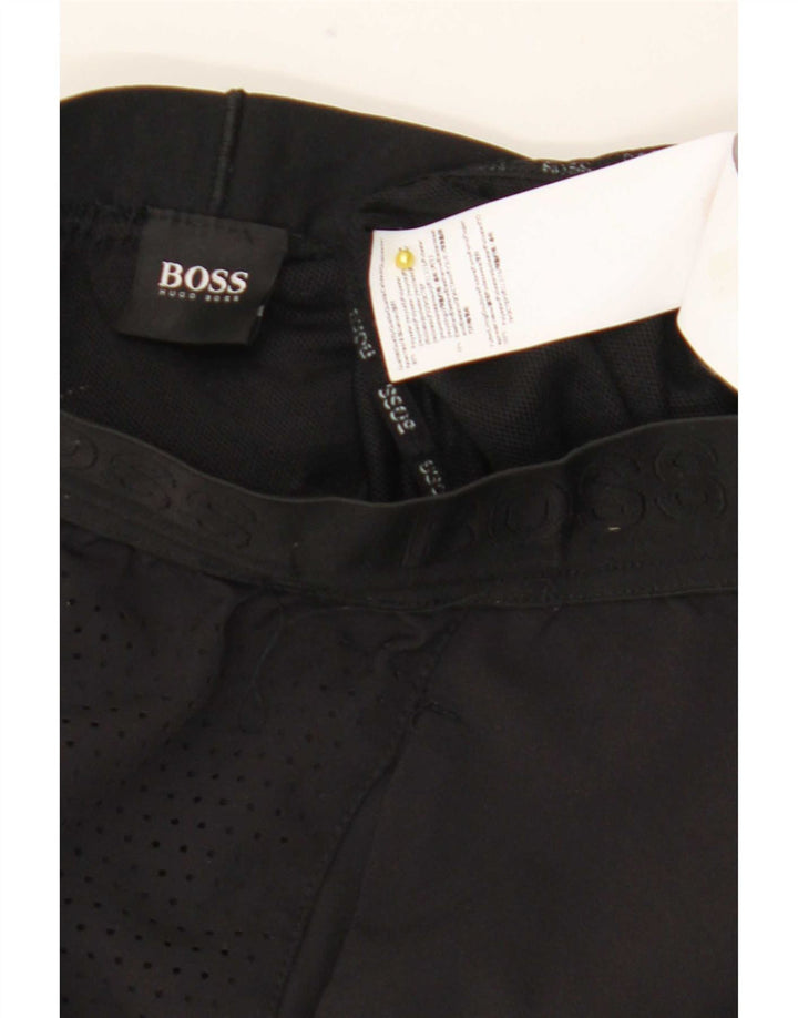 Hugo Boss Hombre Shorts Deportivos Pequeño Poliéster Negro