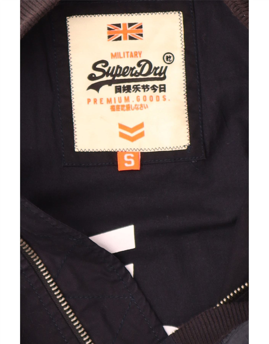Superdry Chaqueta Bomber para Hombre UK 36 Small Azul Marino