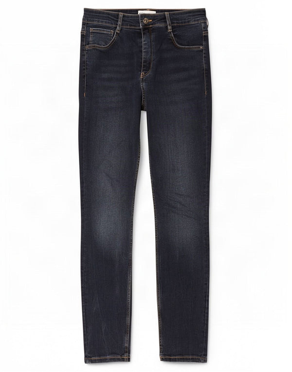 Zara Vaqueros pitillo para mujer EU 38 Small W28 L28 Algodón azul marino