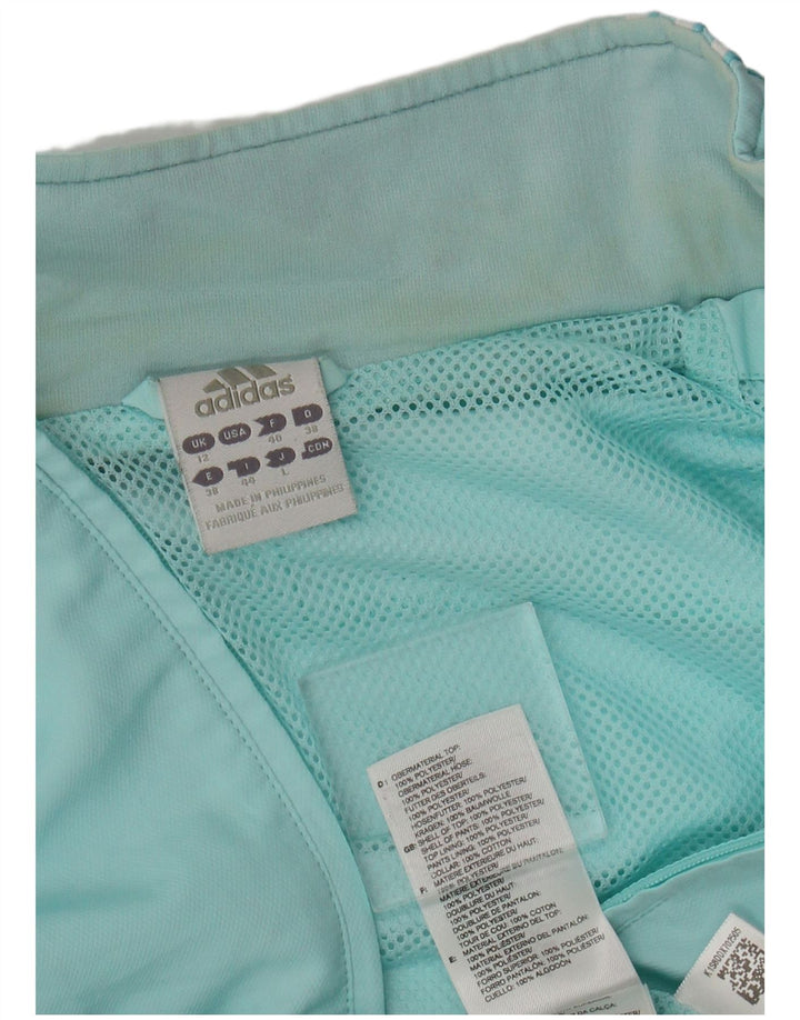 Adidas Mujer Chándal Top Chaqueta UK 12 Medio Azul Poliéster