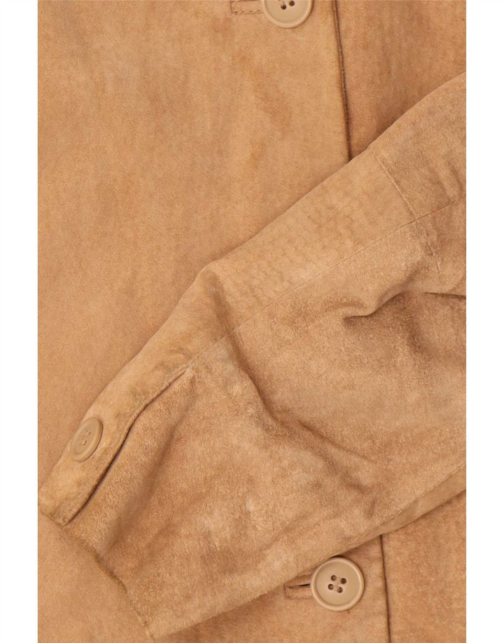 Conbipel Chaqueta Blazer de Ante de Gran Tamaño con 4 Botones para Mujer IT 40 Small Beige