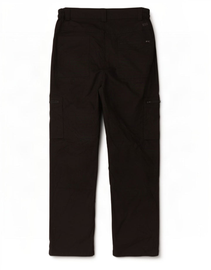 Pantalones cargo rectos para hombre de Mountain Warehouse W38 L29 Poliéster negro