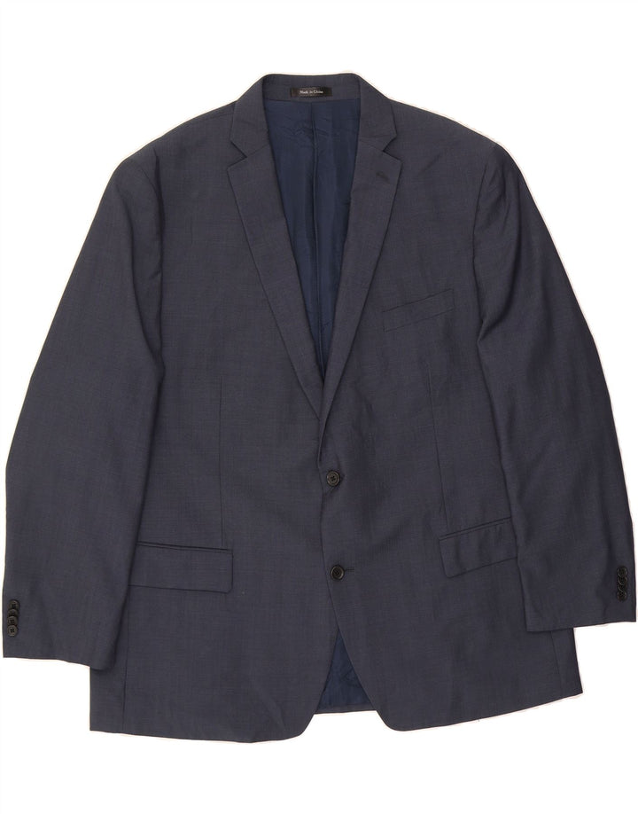MICHAEL KORS Mens 2 Button Blazer Jacket IT 50 Large Navy Blue Wool Vintage Michael Kors and Second-Hand Michael Kors from Messina Hembry 