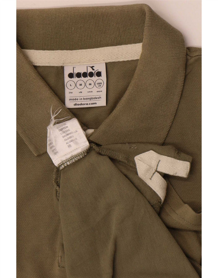 Diadora Polo Hombre Algodón Caqui Medio