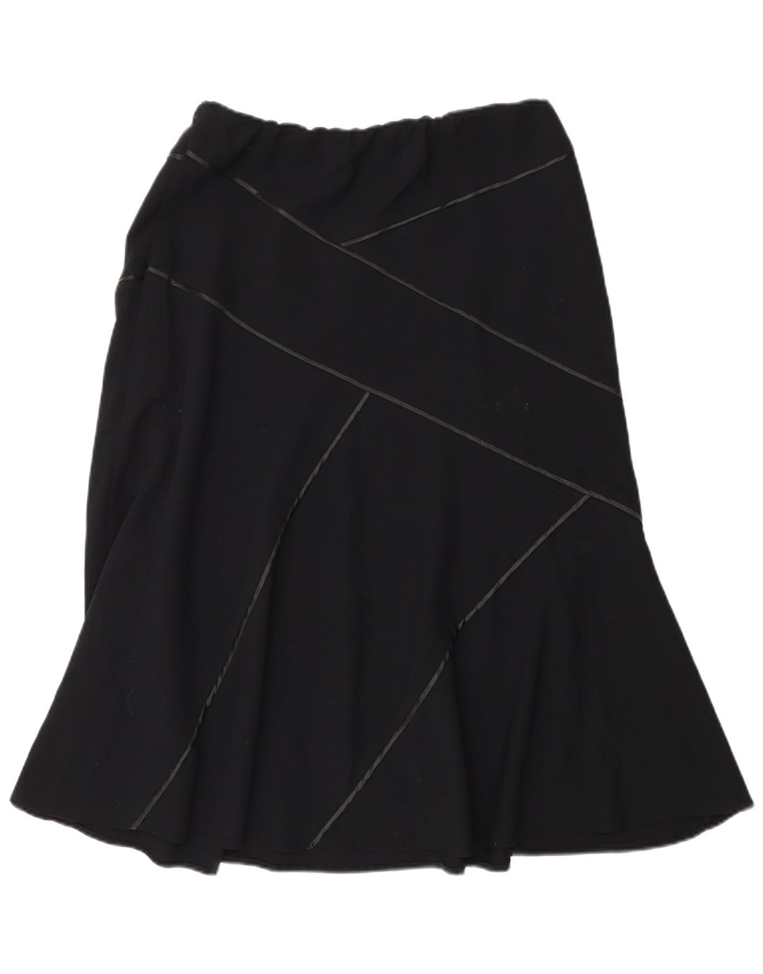 Marks & Spencer Falda acampanada para mujer UK 14 Medium W30 Poliéster negro