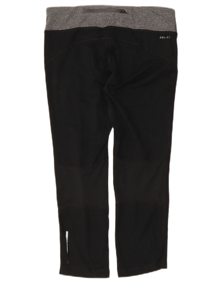 NIKE Leggings Capri Dri Fit para Mujer UK 10 Small Black Colorblock