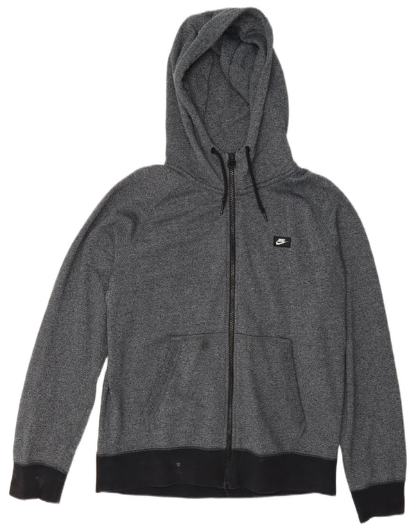 Nike - Sudadera con capucha y cremallera para hombre, algodón moteado en azul marino mediano
