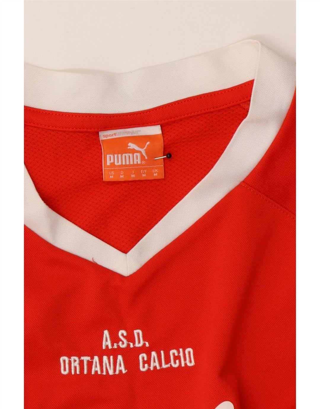 Puma Camiseta gráfica para hombre Top Medium Red Colourblock