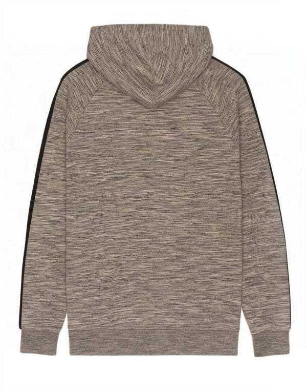 Adidas Sudadera con capucha y cremallera para hombre XS Algodón moteado gris