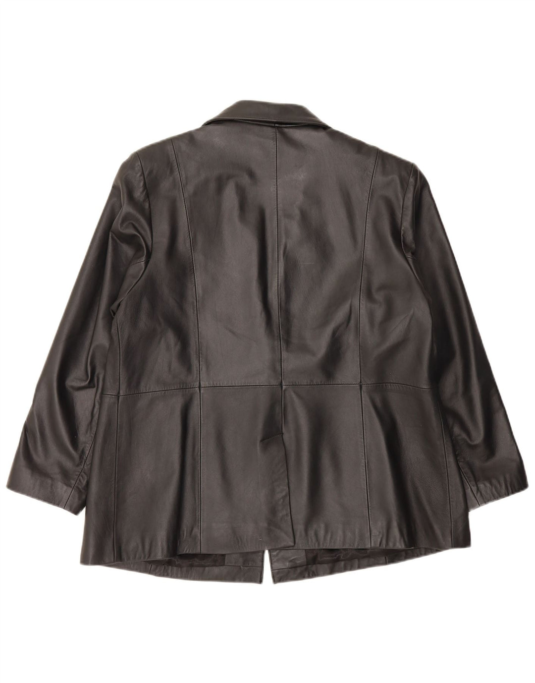 Ann Harvey Chaqueta Blazer de Cuero con 1 botón para Mujer UK 20 2XL Negro
