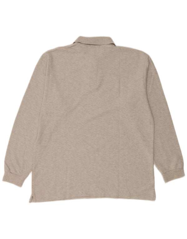 Fila Polo De Manga Larga Para Hombre IT 52 Grande Gris Algodón