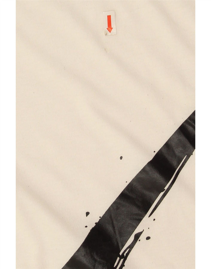 Nike - Camiseta gráfica para mujer, talla 40, poliéster blanco mediano