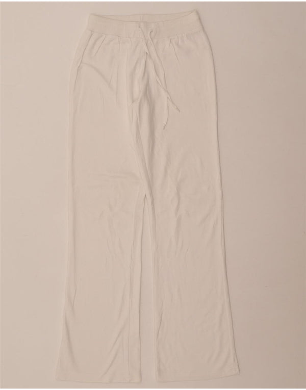 Brugi Womens Tracksuit Trousers UK 10 Small White Cotton