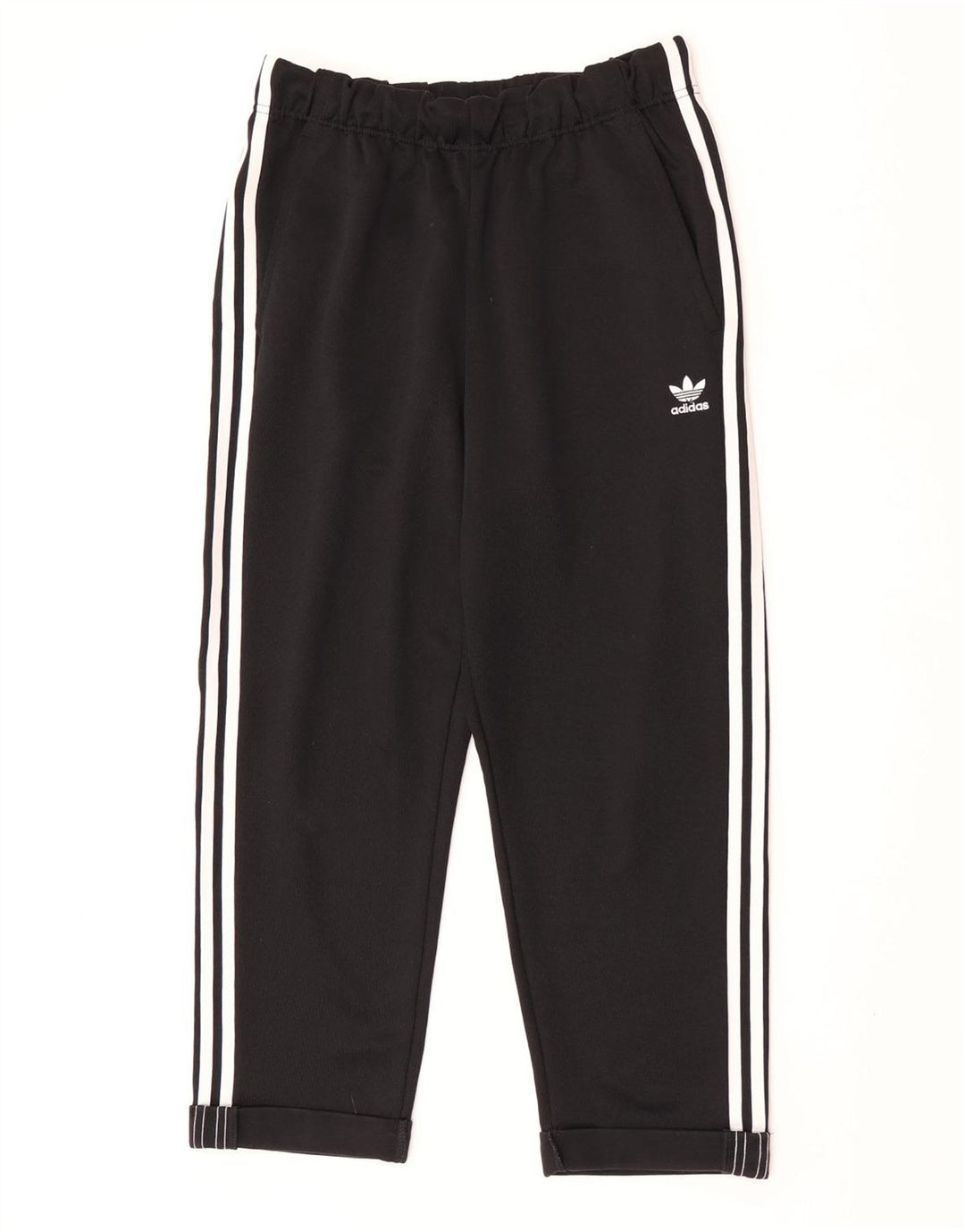 Adidas Pantalones de chándal para mujer UK 12 Medium Negro Poliéster