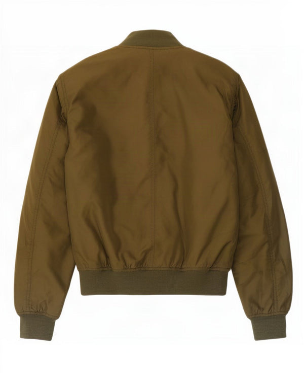Topshop Chaqueta Bomber para Mujer UK 12 Poliéster Caqui Mediano