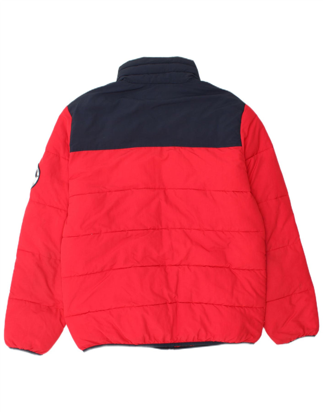 ELLESSE Chaqueta acolchada para hombre UK 40 Large Red Colourblock Poliamida