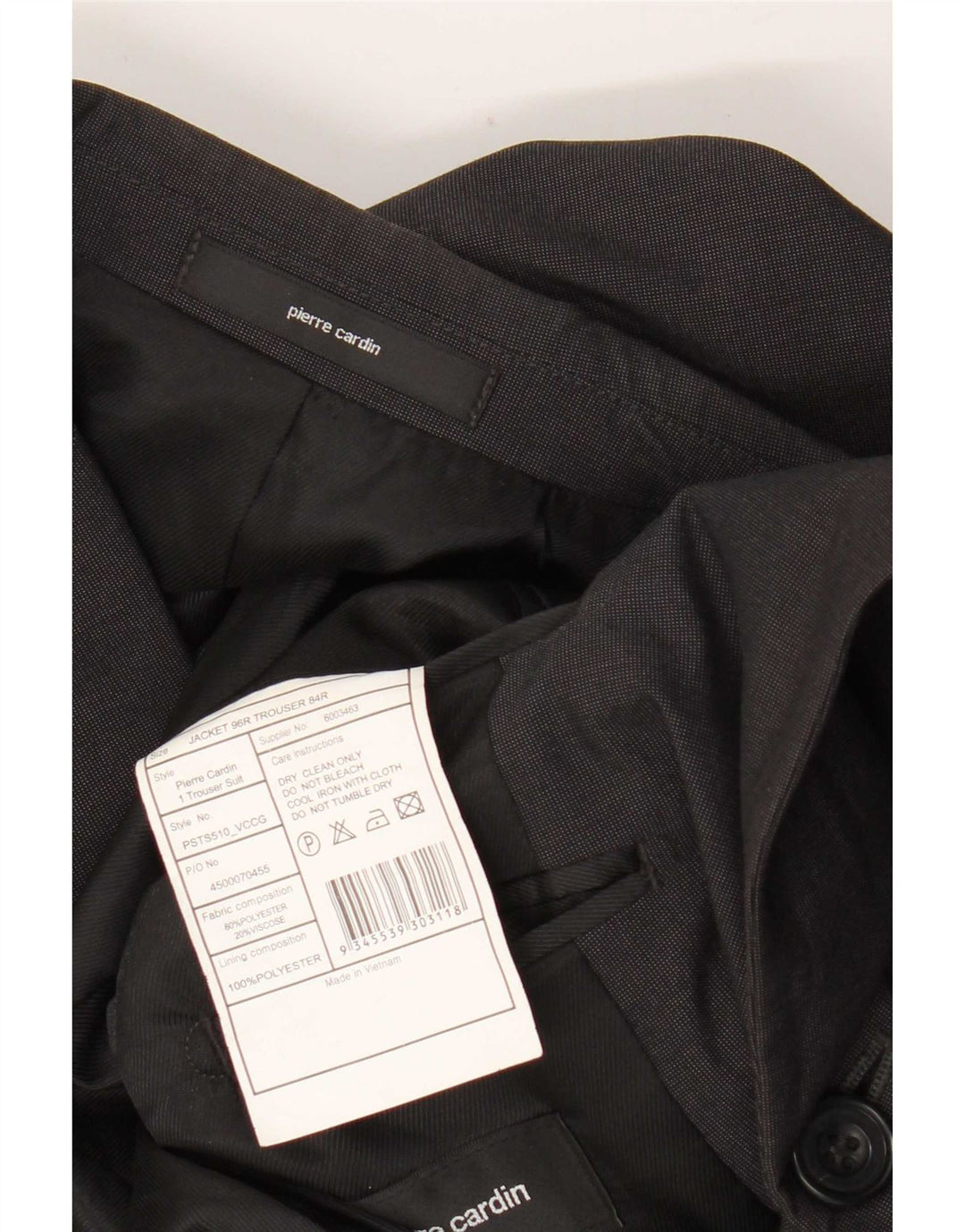 Pierre Cardin Chaqueta tipo blazer de 2 botones para hombre UK 36 Small Grey Poliéster