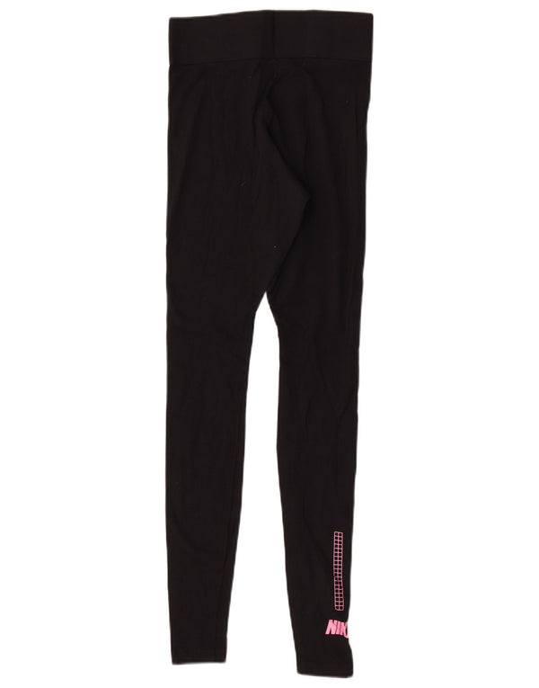 Nike Leggings cortos gráficos para mujer UK 4 XS Negro