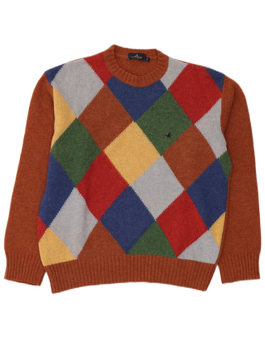 BROOKSFIELD Jersey de cuello redondo para hombre IT 50 Marrón medio